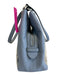 Kate Spade Blue & White Leather Snake Embossed Shoulder Strap Magnetic Close Bag Blue & White