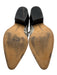 Gianni Bini Shoe Size 6 White & Black Leather Pointed Toe Stacked Heel Booties White & Black / 6
