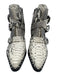 Gianni Bini Shoe Size 6 White & Black Leather Pointed Toe Stacked Heel Booties White & Black / 6