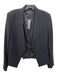 Theory Size 10 Black Polyester & Wool Blend Long Sleeve Open Faux Pocket Jacket Black / 10