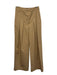 Veronica Beard Size 4 Brown Cotton Blend Zip, Hook & Button Pleated Pants Brown / 4