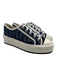 Christian Dior Shoe Size 39 Blue Textile & Leather Monogram Lace Up Denim Shoes Blue / 39
