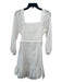 Veronica Beard Size 8 White Cotton Eyelet smocked Ruffle Detail Dress White / 8