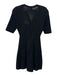 Missoni Size 38 Black Cotton Blend Ribbed Wide Neck Slip Inc Mesh Dress Black / 38
