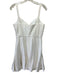 Club Monaco Size 2 White Linen Blend Straps Sweetheart Neckline Zip Close Dress White / 2
