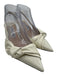 Jimmy Choo Shoe Size 39 Off White Leather Patent Pointed Toe Bow Detail Sandals Off White / 39