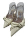 Jimmy Choo Shoe Size 39 Off White Leather Patent Pointed Toe Bow Detail Sandals Off White / 39