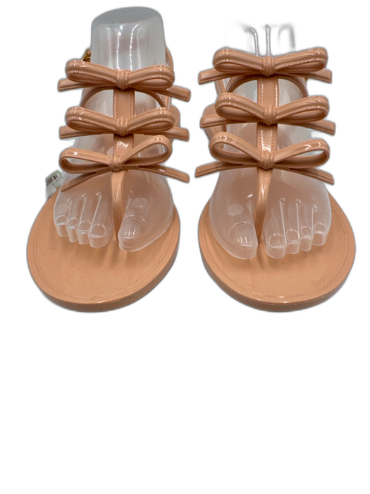 Stuart Weitzman Shoe Size 9 Blush Pink Rubber Bow detail Thong Jelly Sandals Blush Pink / 9