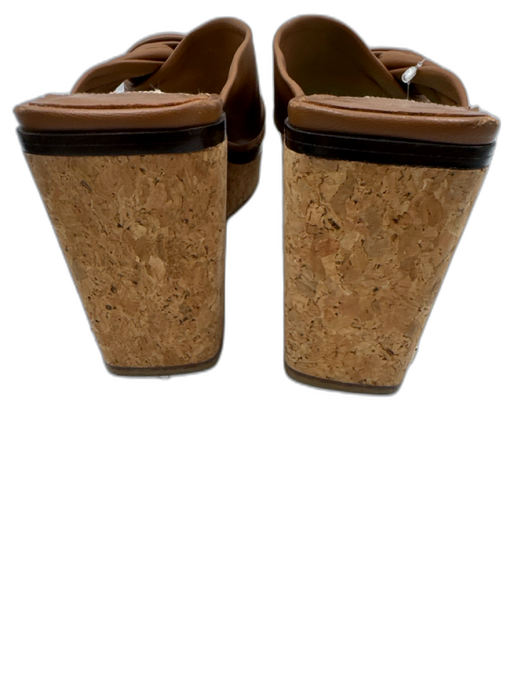 Jimmy Choo Shoe Size 39 Tan & beige Leather Twist Detail Wedge Sandals Tan & beige / 39