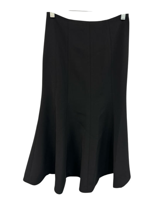 Club Monaco Size 2 Black Poly Blend Flare Zip Back Skirt Black / 2