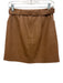 L'agence Size 4 Brown Polyurethane Zip Back Gold Hardware Faux Leather Skirt Brown / 4