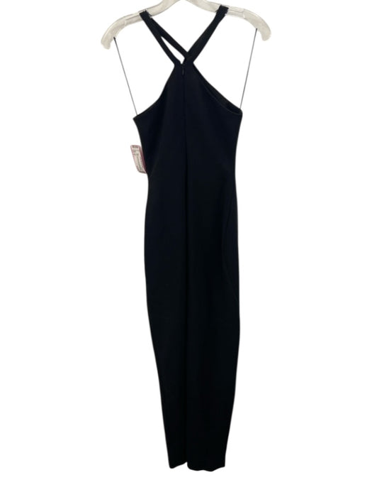 Likely Size 2 Black Polyester & Rayon Sleeveless Halter Neck Cut Out Gown Black / 2