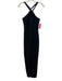 Likely Size 2 Black Polyester & Rayon Sleeveless Halter Neck Cut Out Gown Black / 2