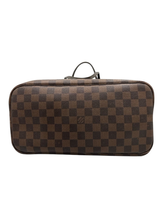 Louis Vuitton Brown Coated Canvas Damier Ebene Leather Accents Two Strap Bag Brown / MM