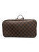 Louis Vuitton Brown Coated Canvas Damier Ebene Leather Accents Two Strap Bag Brown / MM