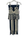 Moon River Size S Cream White & Navy Blue Cotton Blend Knit Striped Skirt Set Cream White & Navy Blue / S