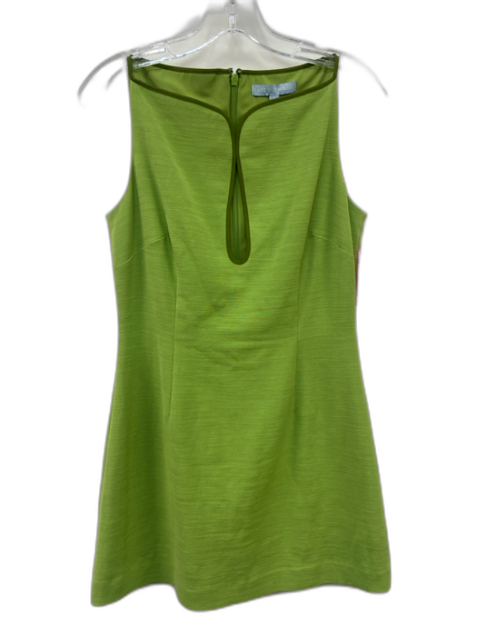 Antonio Melani Size 4 Green Cotton Blend Sleeveless Keyhole Front Darted Dress Green / 4