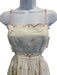 Zimmermann Size 1 White, Purple & Pink Linen Scalloped Edge Cutout Floral Dress White, Purple & Pink / 1