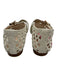 Tuckernuck Shoe Size 6.5 Cream White Leather Upper Woven Gold Tone Buckle Flats Cream White / 6.5