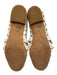 Tuckernuck Shoe Size 6.5 Cream White Leather Upper Woven Gold Tone Buckle Flats Cream White / 6.5