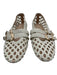 Tuckernuck Shoe Size 6.5 Cream White Leather Upper Woven Gold Tone Buckle Flats Cream White / 6.5
