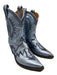 Miron Crosby Shoe Size 6.5 Blue Leather Upper Metallic Embroidered Design Boots Blue / 6.5