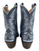 Miron Crosby Shoe Size 6.5 Blue Leather Upper Metallic Embroidered Design Boots Blue / 6.5