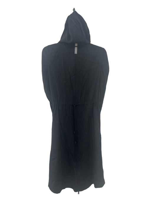 Blanc Noir Size XS Black Tencel Hood Zip & Snap Front Long Sleeve Jacket Black / XS