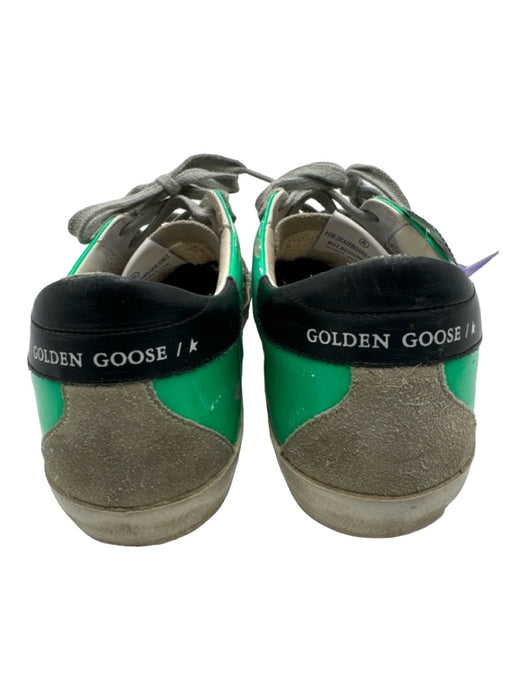 Golden Goose Shoe Size 36 White & Green Leather & Canvas Camo lace up Sneakers White & Green / 36