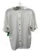 Hinson Wu Size S White Cotton Blend 2 Buttons Short Sleeve Top White / S