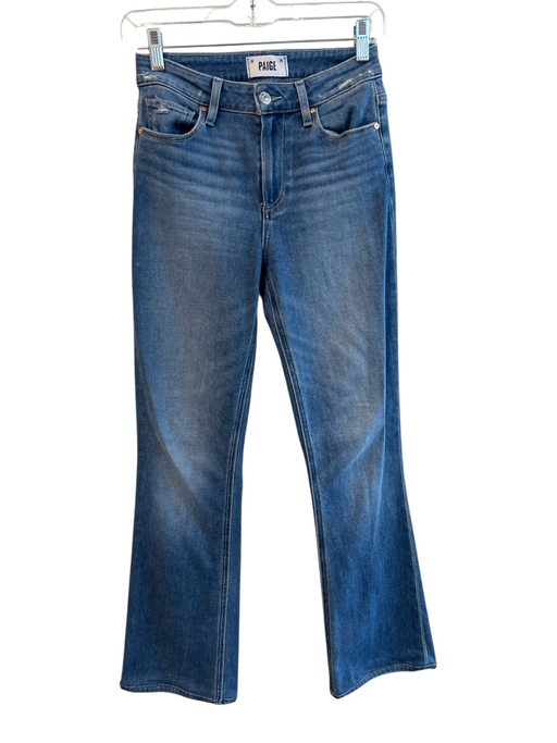 Paige Size 25 Light Wash Cotton Mid Rise Zip Flap Closure 5 Pocket Jeans Light Wash / 25