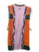 Adidas X Mary Katrantzou Size M Pink Orange & Green Polyester V Neck Dress Pink Orange & Green / M