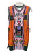 Adidas X Mary Katrantzou Size M Pink Orange & Green Polyester V Neck Dress Pink Orange & Green / M