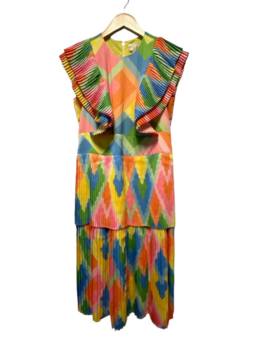 Emily McCarthy Size S Multi Polyester Accordian Tiered Maxi Dress Multi / S