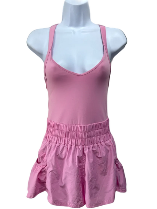 Free People Movement Size XS Light Pink Polyester Criss Cross Back Jumpsuit Light Pink / XS