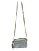 Kelly Wynne White & Gold Leather Snake Embossed Metallic Crossbody Bag White & Gold / M