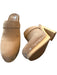 Paige Shoe Size 9 Taupe & Cream Suede Wood Platform Block Heel Clogs Taupe & Cream / 9