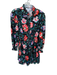 Hunter Bell Size S Black & Green Polyester Long Balloon Sleeve Flowers Dress Black & Green / S