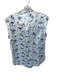 Koch Size M White & Blue Polyester Sleeveless Beach Scene Neck Tie Top White & Blue / M