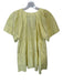 A.L.C. Size 4 Pale Yellow Cotton Short Sleeve V Neck Baby Doll Dress Pale Yellow / 4