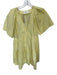 A.L.C. Size 4 Pale Yellow Cotton Short Sleeve V Neck Baby Doll Dress Pale Yellow / 4