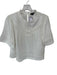 Rails Size L White Cotton Short Sleeve Lace Detail Ruffle collar Top White / L