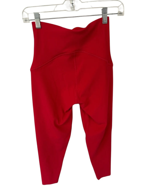 Spanx Size S Red High Waist Ribbed Athletic Leggings Red / S