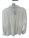 Young Fab & Broke Size S Ivory Linen Long Sleeve Twist Button Down Top Ivory / S
