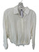 Young Fab & Broke Size S Ivory Linen Long Sleeve Twist Button Down Top Ivory / S