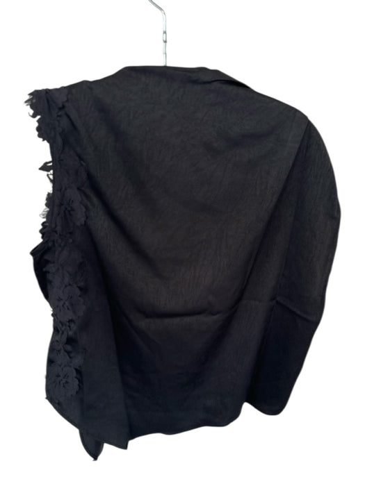 heartloom Size M Black Nylon Blend Sleeveless Lace Sides Top Black / M