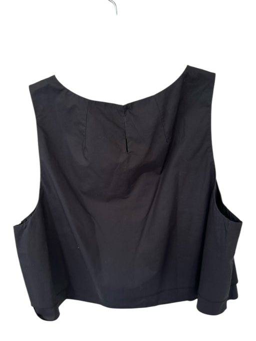 Apiece Apart Size 6 Black Cotton Sleeveless Cropped Top Black / 6