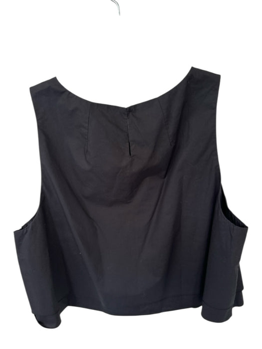 Apiece Apart Size 6 Black Cotton Sleeveless Cropped Top Black / 6