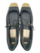 Dolce Vita Shoe Size 9 Black & Gold Leather Cap Toe Metallic Flats Black & Gold / 9