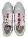 On Cloud Shoe Size 9.5 White & Magenta Canvas Perforated lace up Sneakers White & Magenta / 9.5
